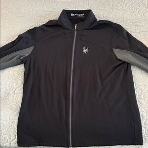 Spyder Men's Black and Gray Jacket